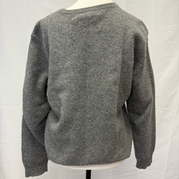 Polo Ralph Lauren Gray Lambswool Sweater XL V-Neck Classic Fit - Picture 5 of 12